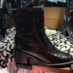 Sleek Black Heeled Boots Made In Brasil, Purchased In Brasil